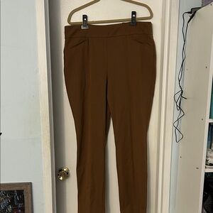 Chico's Womens So Slimming Slim Leg Reese Pants Brevity Brown Size 3 or 16 NWT